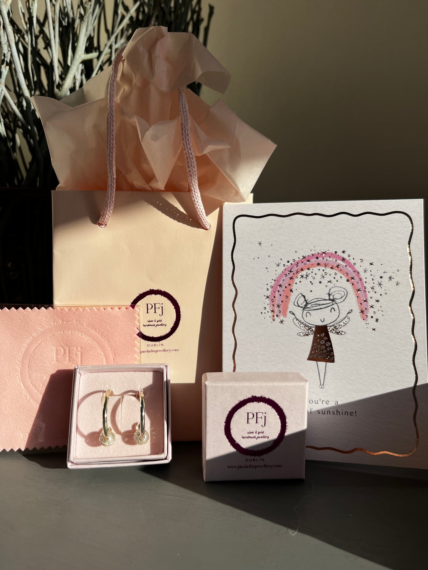 Mesh Ball Hoop Earrings Sterling Silver | Handmade Irish Jewellery