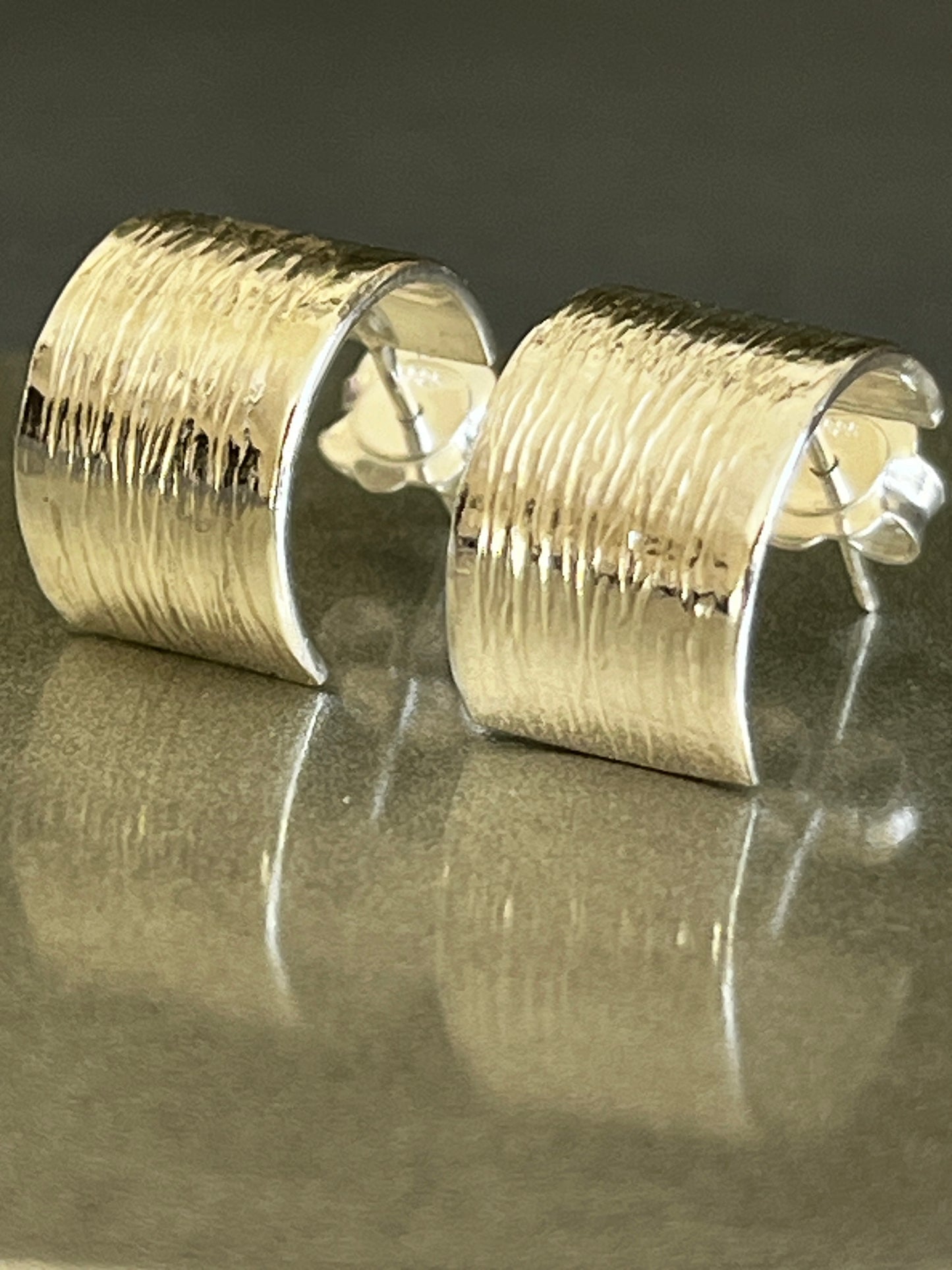Earrings Diamond cut sterling silver Burren Flow