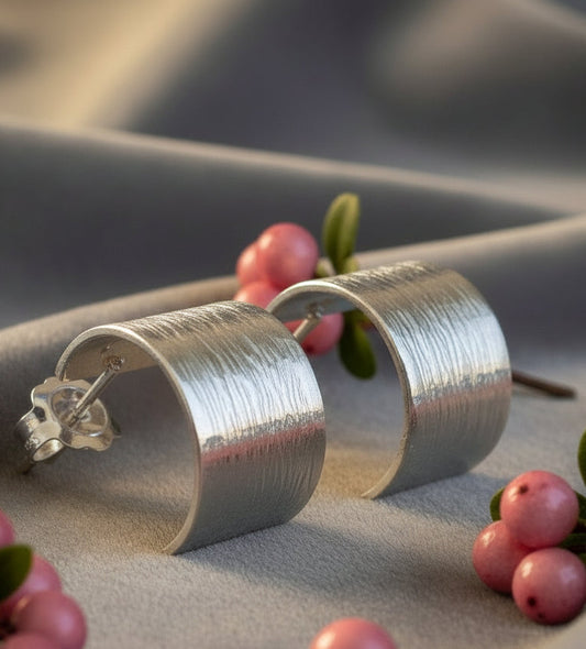 silver earrings
