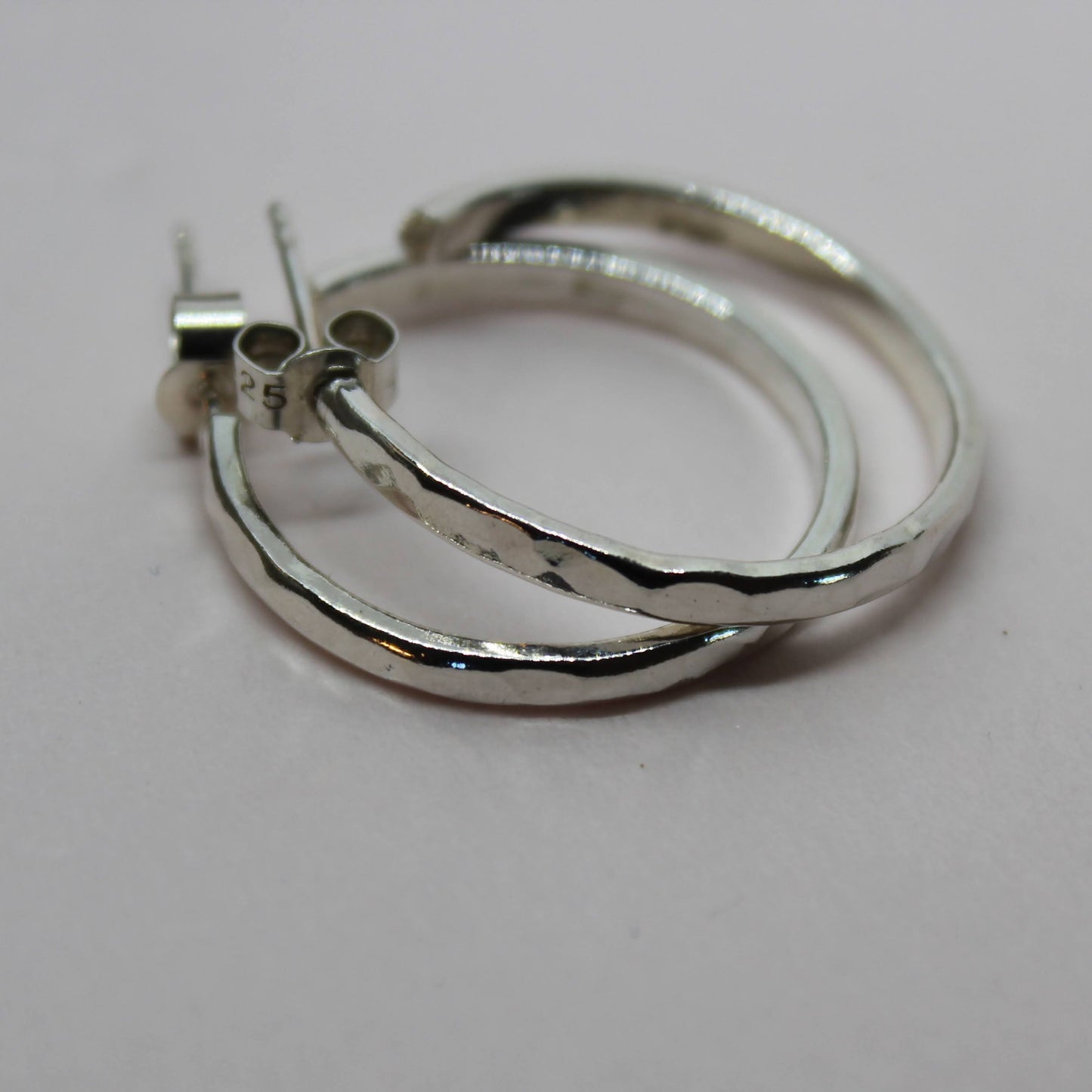 sterling silver handmade hoops