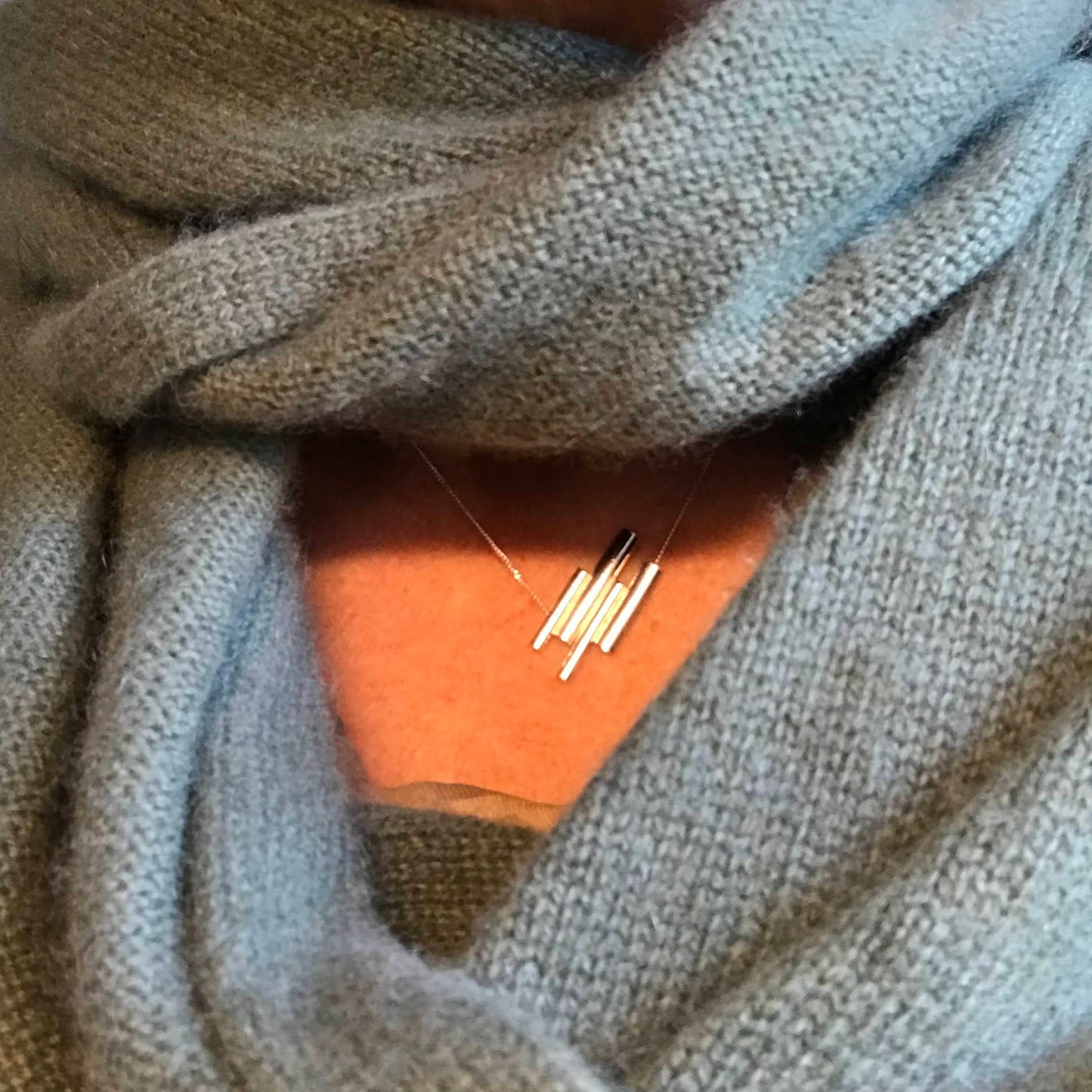 Sterling silver driftwood pendant unique nature-inspired design handmade Dublin Ireland