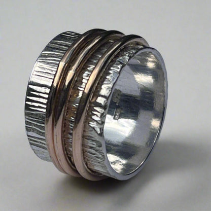 Silver spinner ring custom made