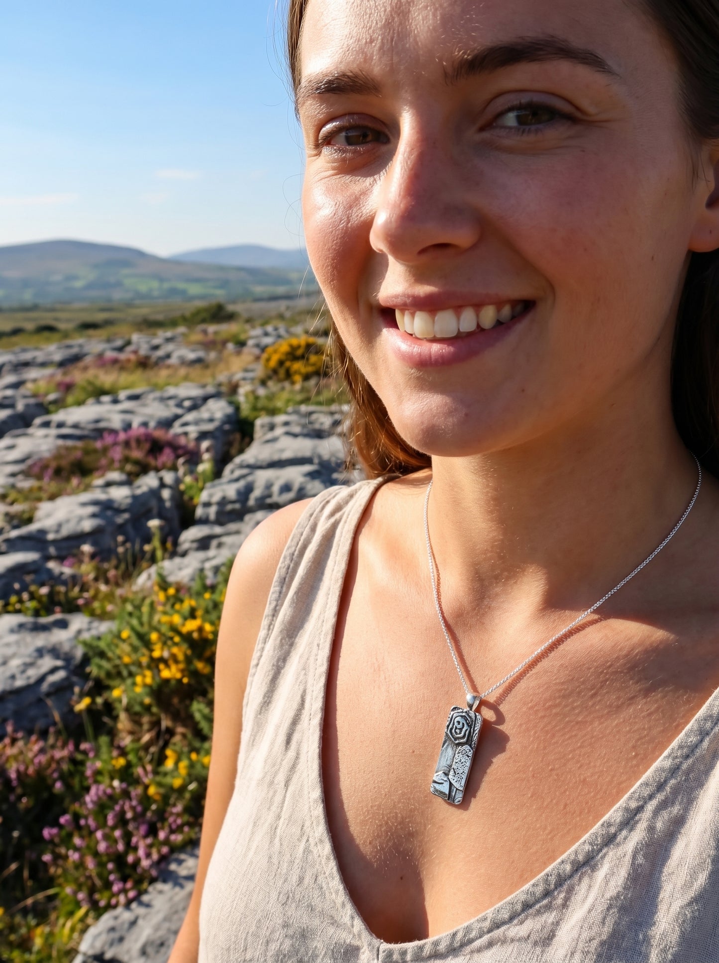 Sterling silver pendant - Earthed