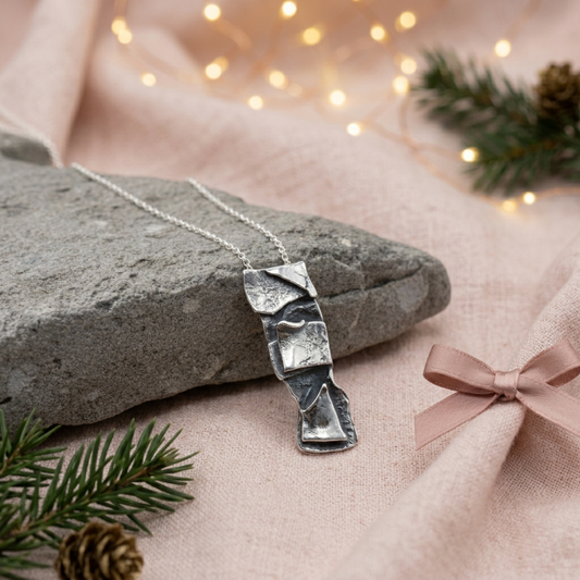 Flux Sterling Silver Pendant | Paula Fitz Jewellery