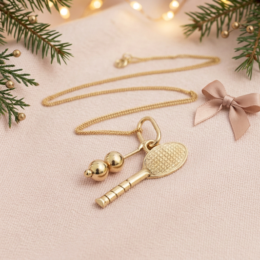9ct Gold tennis pendant necklace HIT WITH ME