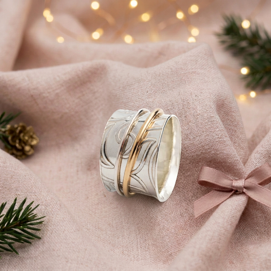Spinner Ring - Lotus Flower