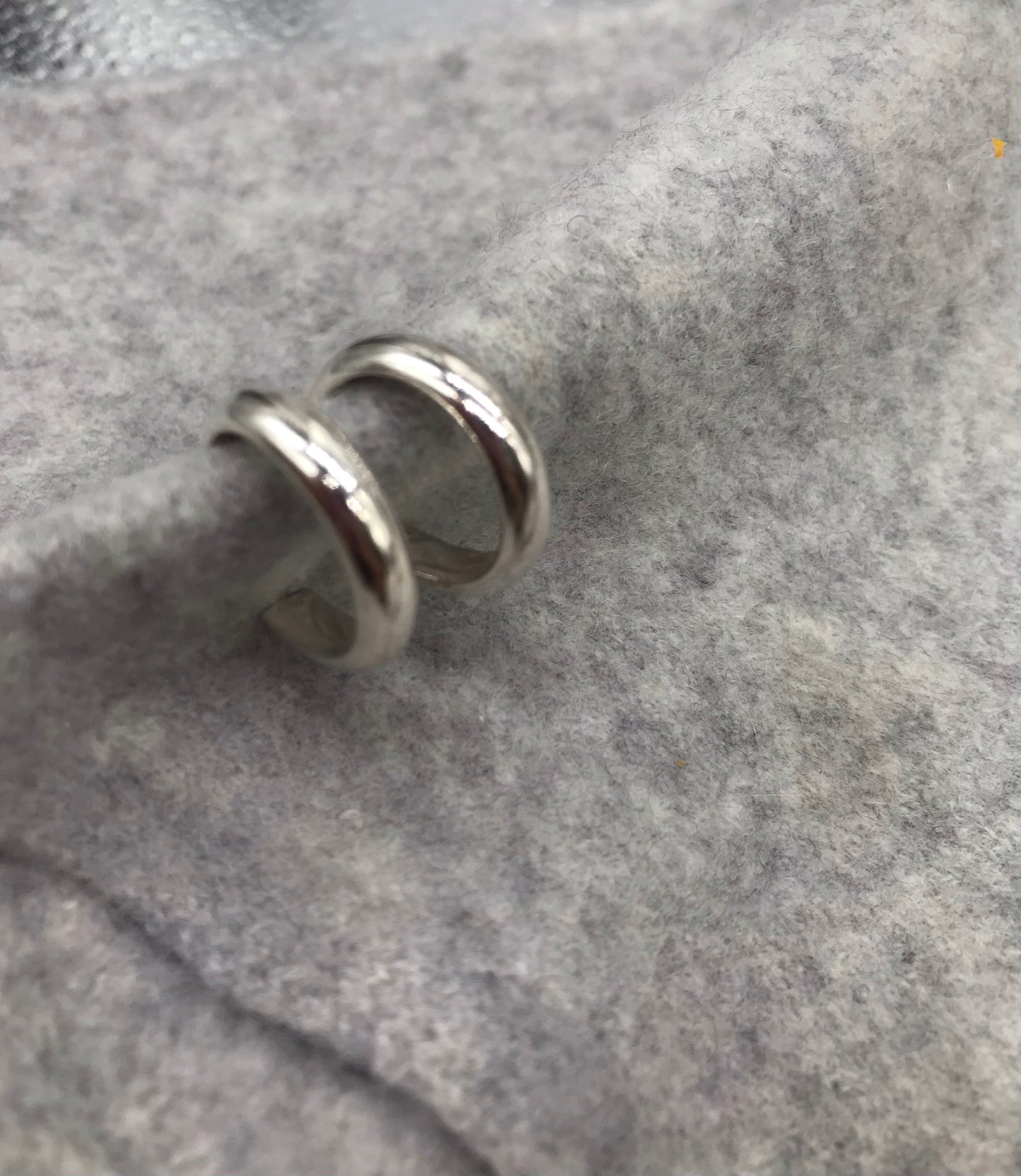 sterling silver hoop style earrings on trend handmade in Dublin