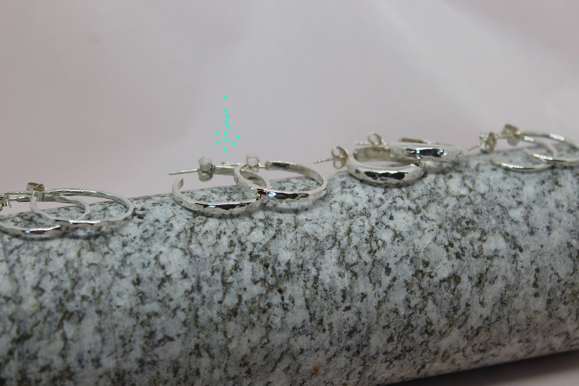 selection of sterling silver hoop earrings