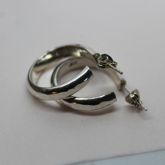 sterling silver hoop earrings size 16mm in circumference