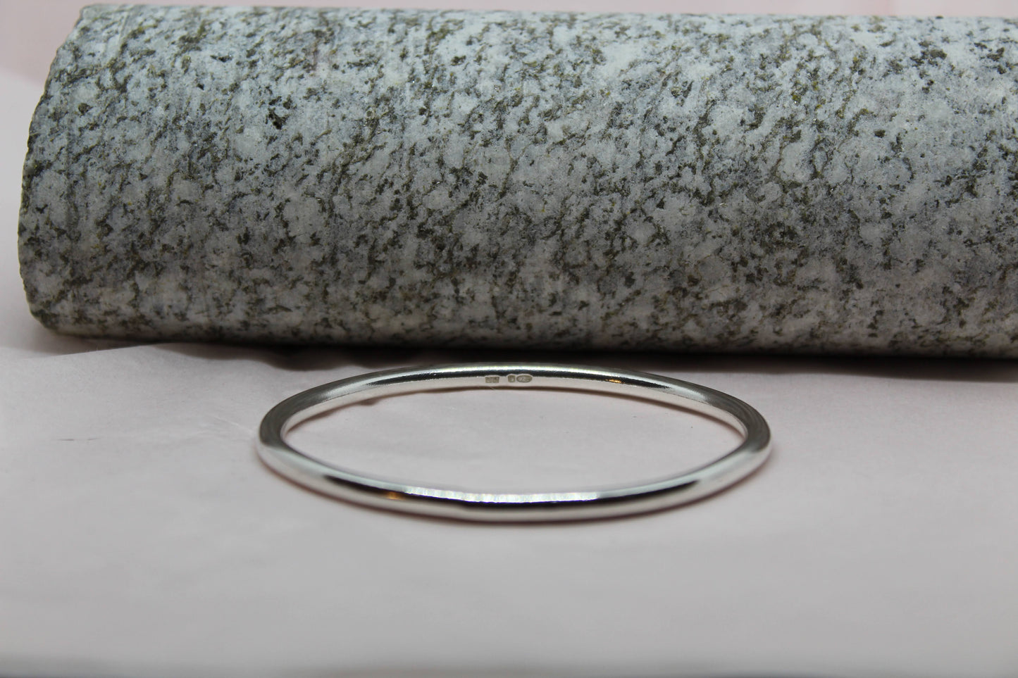 sterling silver handmade bangle hallmarked in the dublin assay office for quality assurance