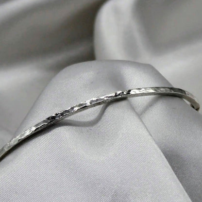 Fine silver bangle 2mm square silver