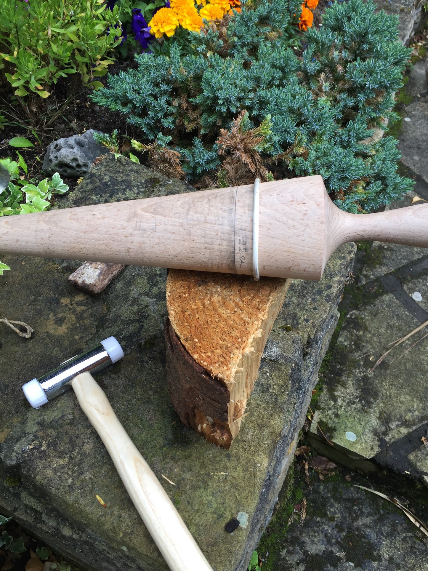 artisan tools for silversmithing wooden mandrel hammer 