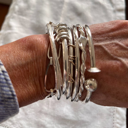 lots of bangles on the models wrist